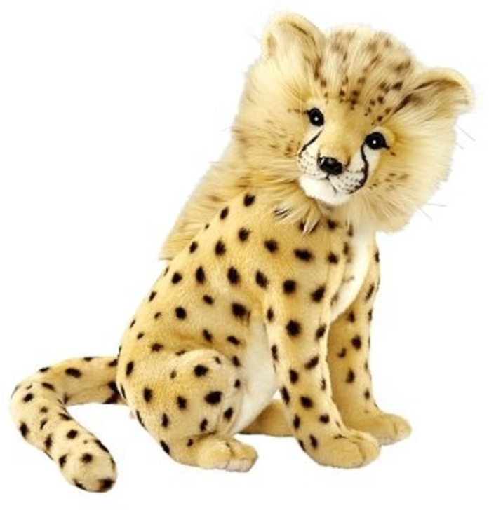 HANSA - Cheetah Cub Sitting - 32cm - Realistic Plush Soft Toy