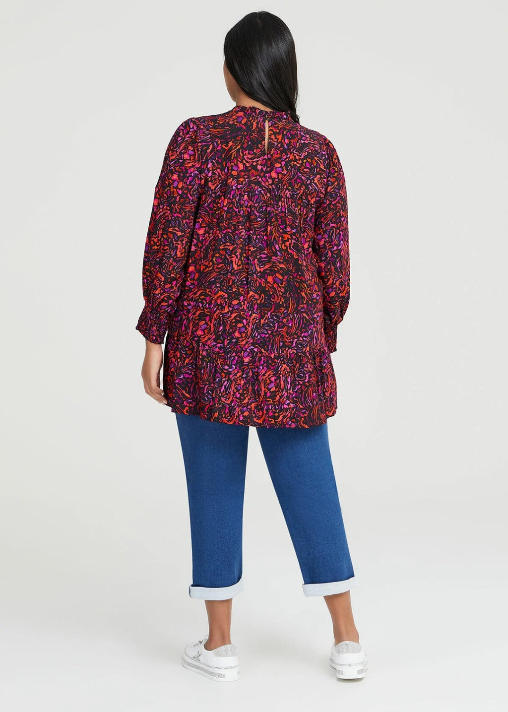 TAKING SHAPE Natural Abstract Print Tunic -size  16  18  20  22 24 - RRP $149.95