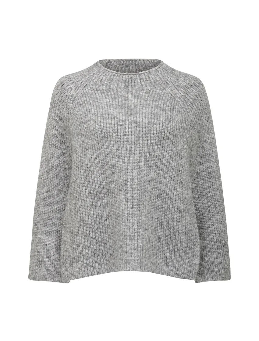 FOREVER NEW Martha Cable Poncho - Grey Marle - RRP $79.99
