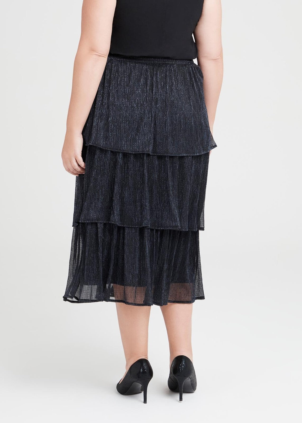 TAKING SHAPE - Lucille Shimmer Tier Skirt - size S (16-18) - RRP $169.95
