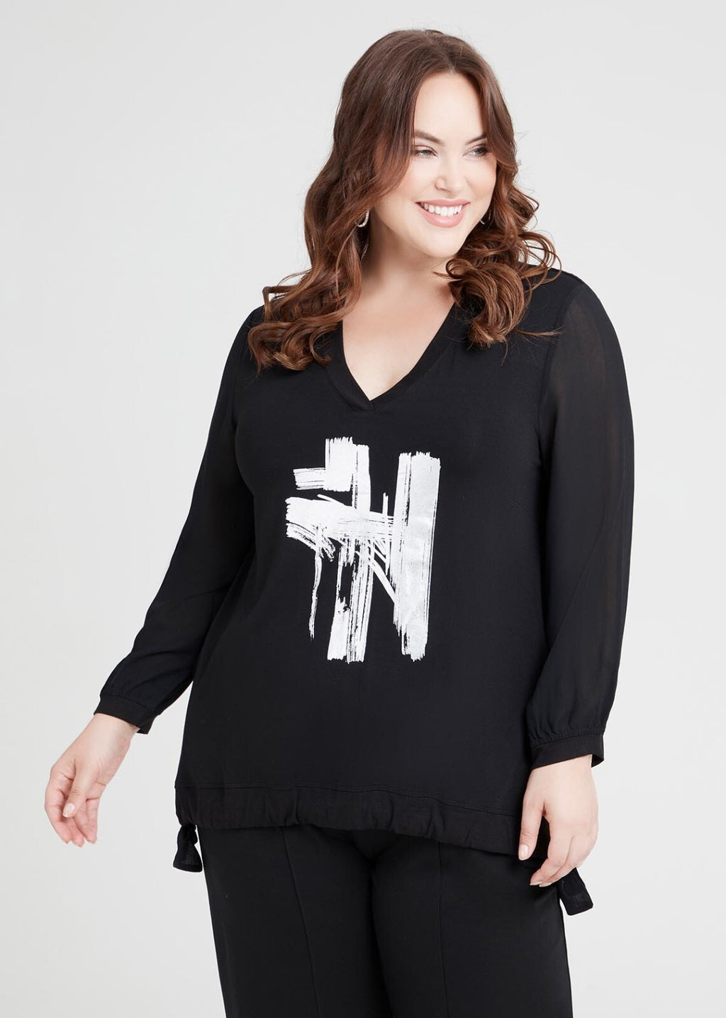 TAKING SHAPE Natural Statement Tie Top -sizes M (18-20) & L (20-22) -RRP $129.95