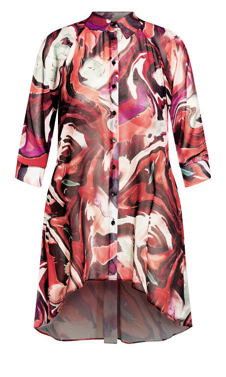 CITY CHIC Lyla Shirt - Berry - sizes 16 / 18 / 20 - RRP $149.99