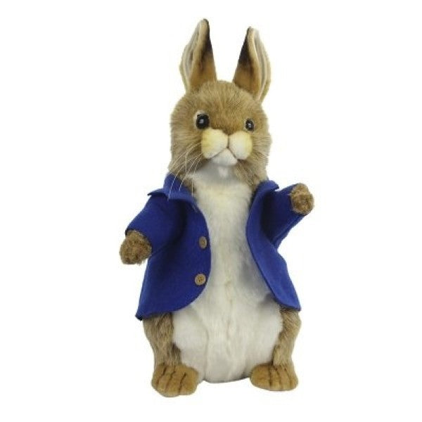 HANSA - Bunny Rabbit with Blue Coat - 35cm - Realistic Plush Soft Toy