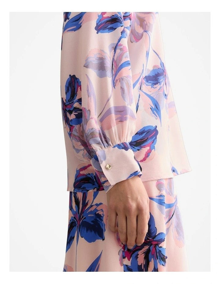 COUNTRY ROAD Trenery Silk Floral  Midi Skirt - sizes 10/12/14 - RRP $299