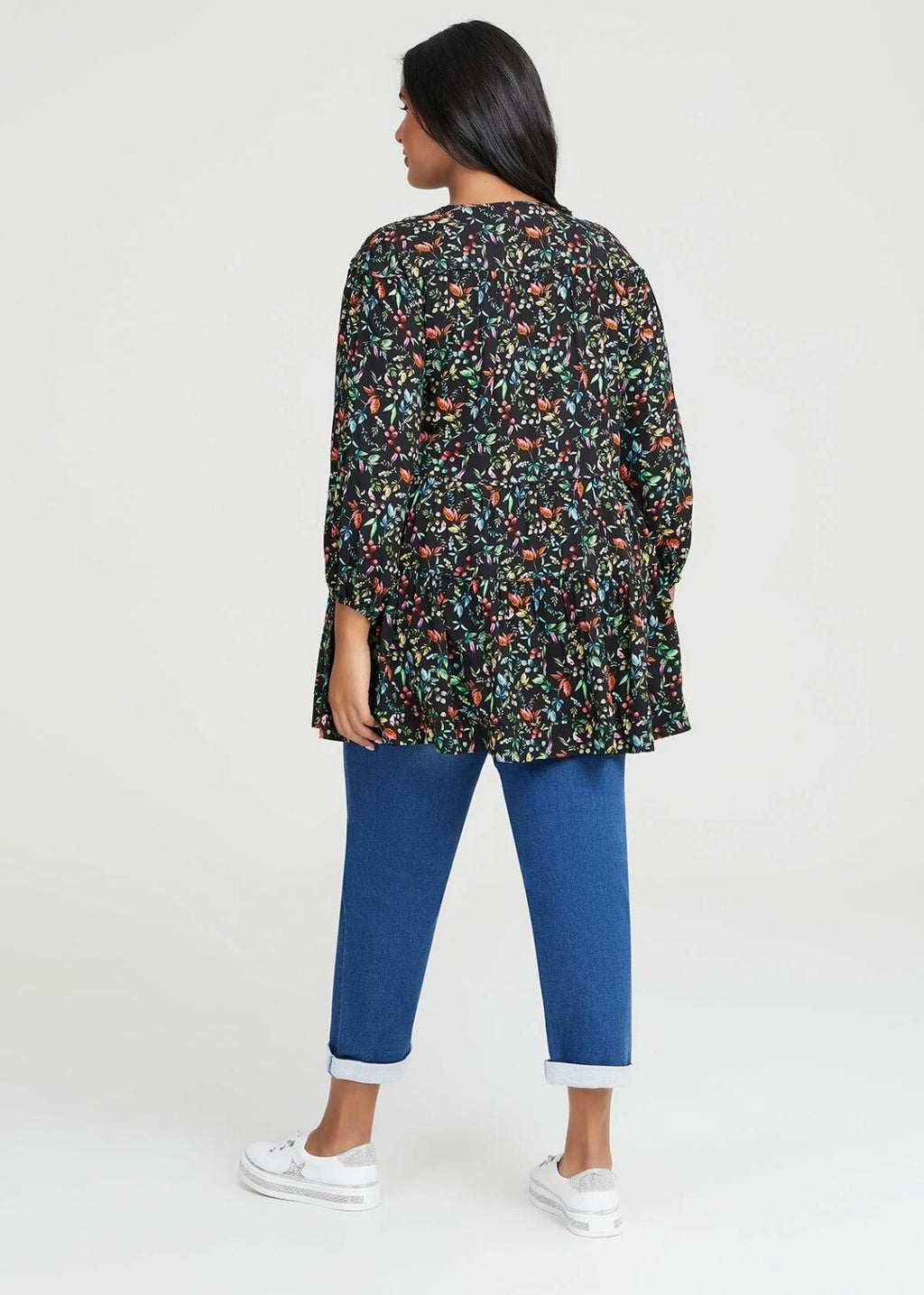 TAKING SHAPE Natural Foliage Print Tunic - size 16 - RRP $149.95