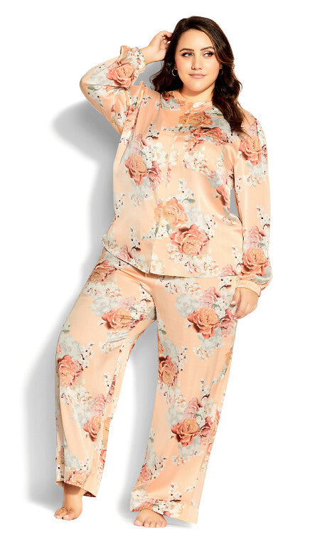 CITY CHIC Flora Satin PJ Set - sizes 16 & 20 - RRP $ 99.99