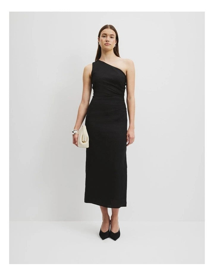 COUNTRY ROAD Organically Grown Linen Asymmetric Dress -size 8 & 14 -RRP  $229.00