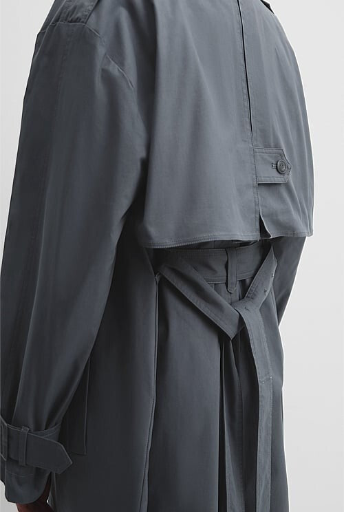 COUNTRY ROAD Casual Trench Coat - Mineral - size L - XL - RRP  $399