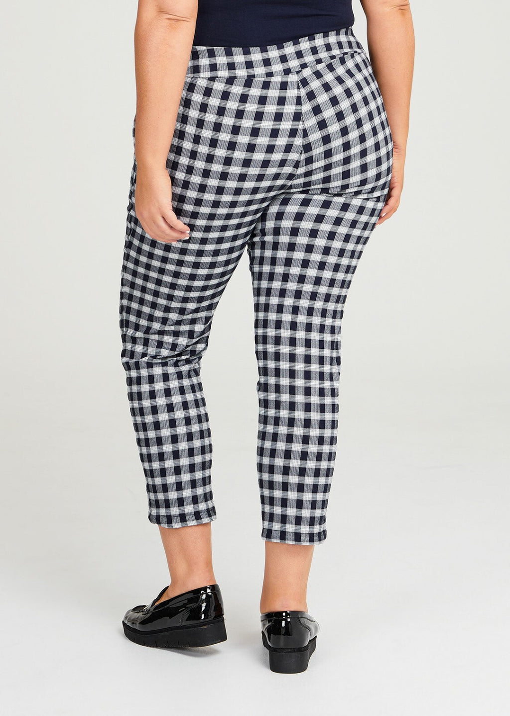 TAKING SHAPE Natural Blue Check Pants - sizes 18 / 20 / 22  - RRP $139.95