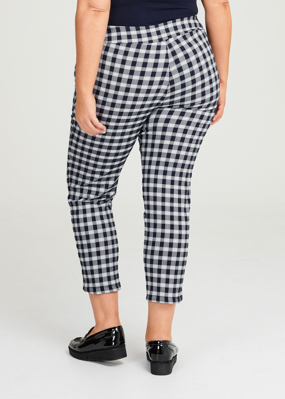 TAKING SHAPE Natural Blue Check Pants - sizes 18 / 20 / 22  - RRP $139.95