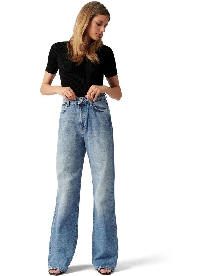 FOREVER NEW Anna High Rise 90s Straight Jeans - size 12 & 14 - RRP $89.99