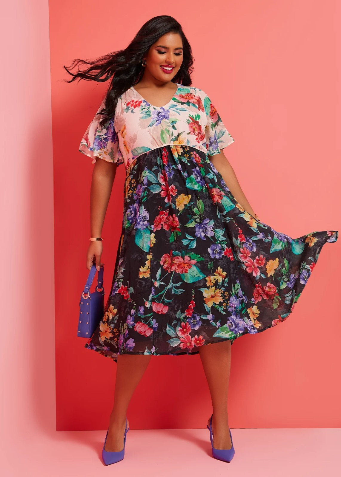 TAKING SHAPE Emily Floral Event Dress in Floral - size 24 - RRP $199.95