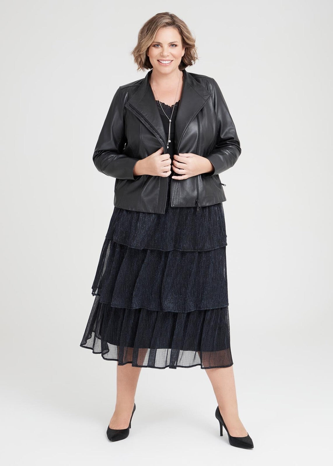 TAKING SHAPE - Lucille Shimmer Tier Skirt - size S (16-18) - RRP $169.95