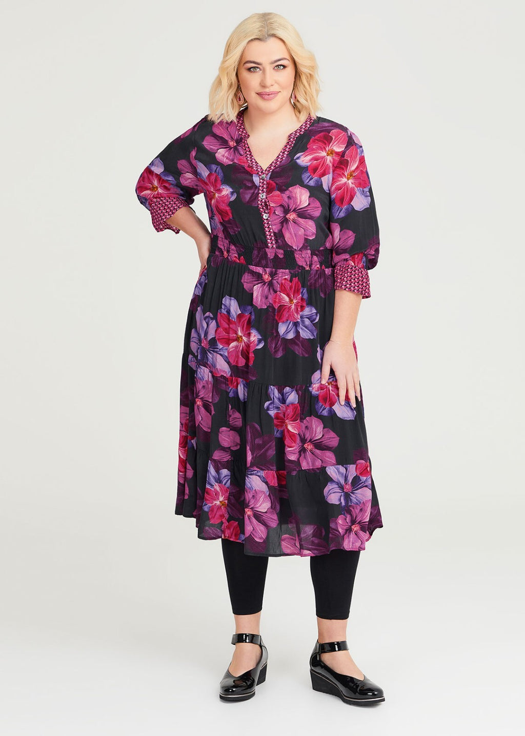 TAKING SHAPE Natural Magenta Haze Dress - size 16 & 22 - RRP $179.95