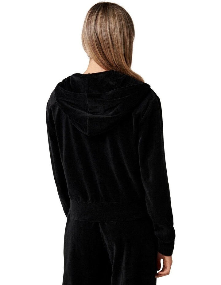 FOREVER NEW Freddie Zip Front Crop Hoodie - Black - sizes M  & L - RRP  $69.99