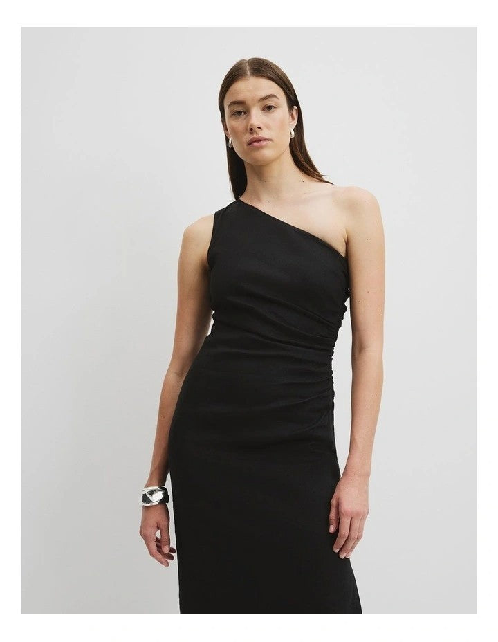 COUNTRY ROAD Organically Grown Linen Asymmetric Dress -size 8 & 14 -RRP  $229.00