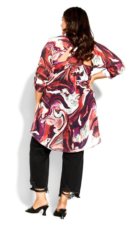 CITY CHIC Lyla Shirt - Berry - sizes 16 / 18 / 20 - RRP $149.99