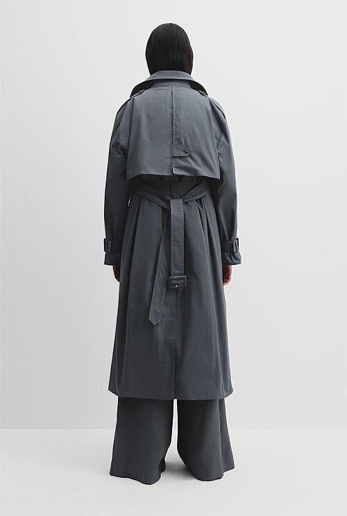 COUNTRY ROAD Casual Trench Coat - Mineral - size L - XL - RRP  $399