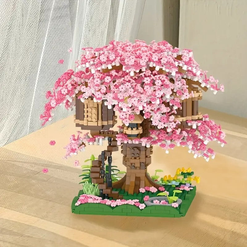 CHERRY BLOSSOM Bonsai Tree Building Kit Blocks- 2008 pieces