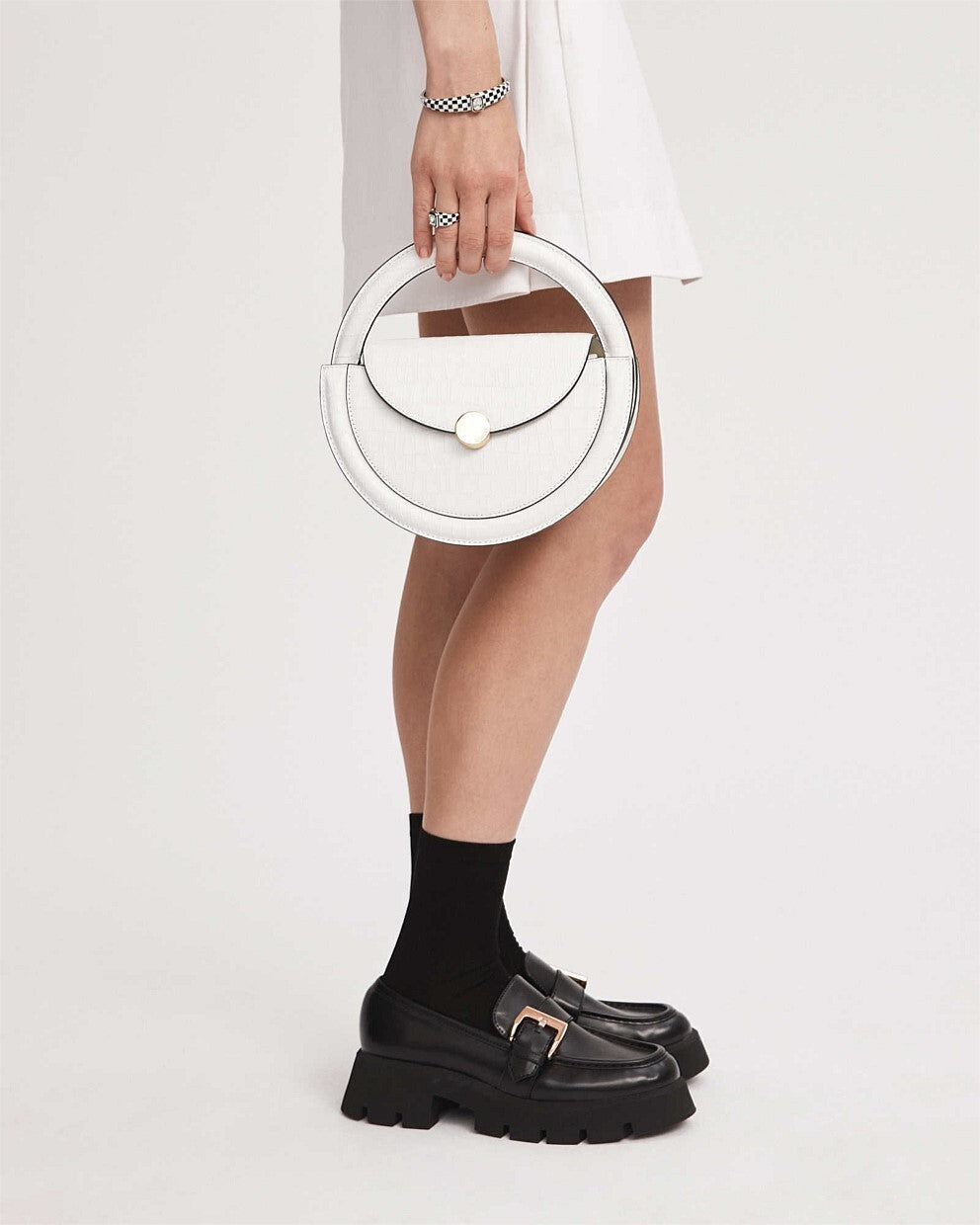 MIMCO Mod Circle Crossbody Bag - White - RRP $499.00 - 100% Genuine