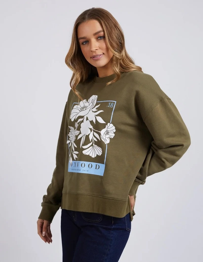 FOXWOOD Carnation Crew Sweatshirt - Cypress  - sizes 10/12/14 - RRP  $89.95