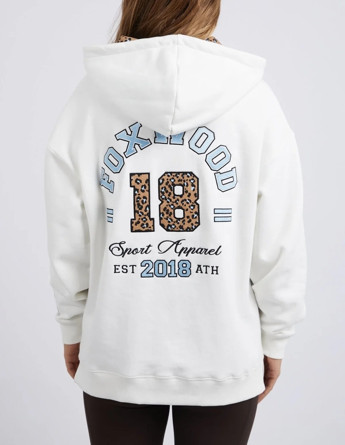 FOXWOOD Established Hoodie - Vintage White - size 8 - RRP  $99.95