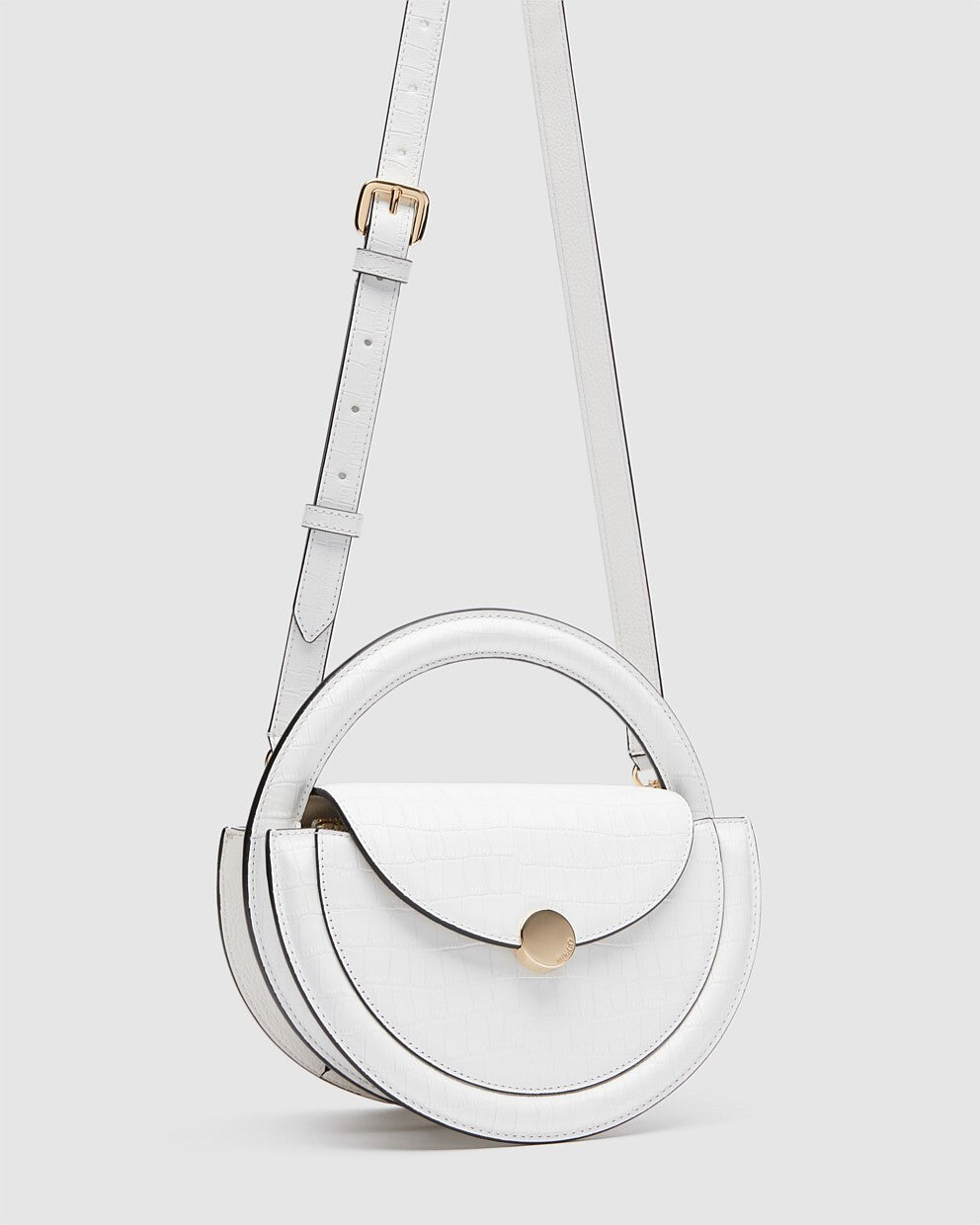 MIMCO Mod Circle Crossbody Bag - White - RRP $499.00 - 100% Genuine