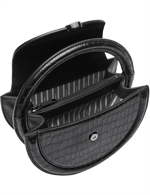 MIMCO Mod Circle Crossbody Bag - Black - RRP $499.00 - 100% Genuine