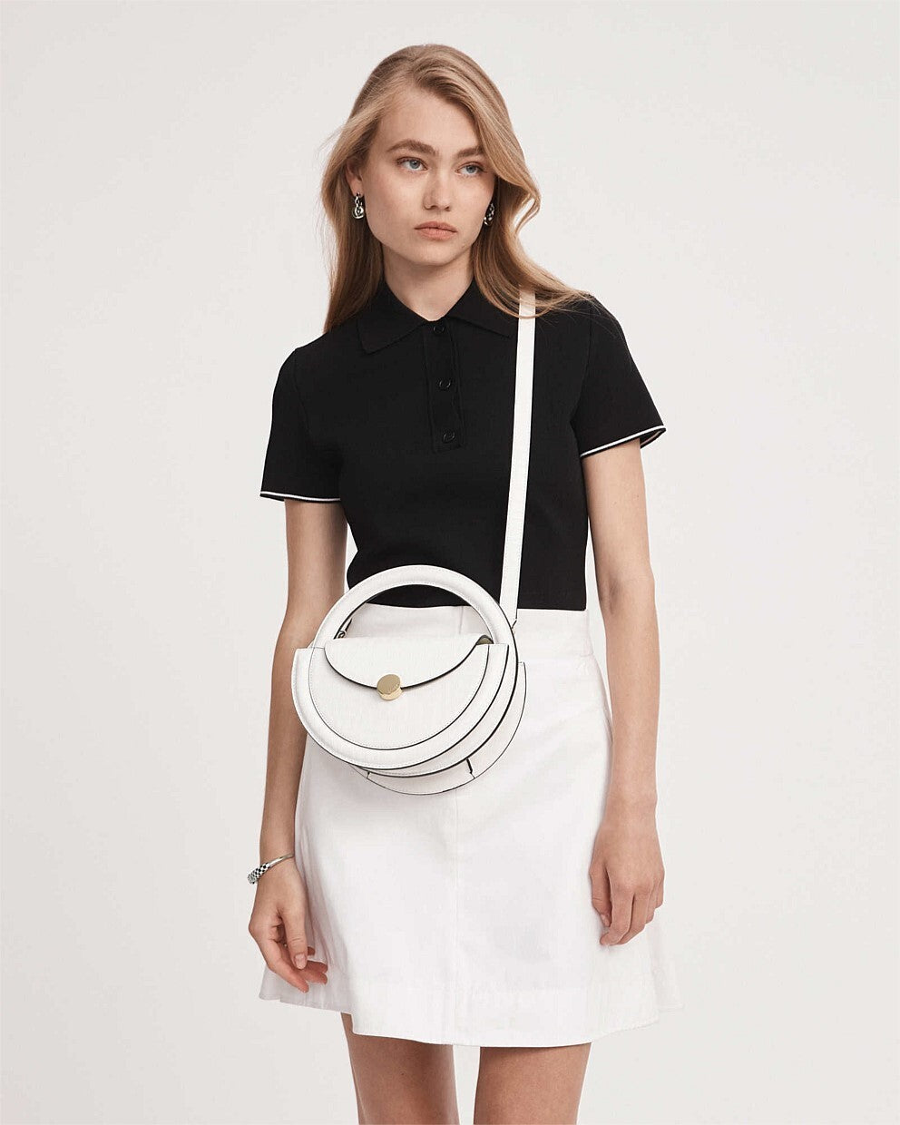 MIMCO Mod Circle Crossbody Bag - White - RRP $499.00 - 100% Genuine