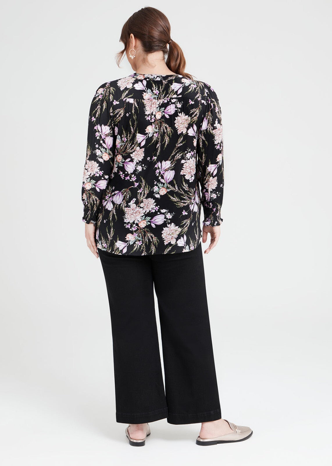 TAKING SHAPE - VIRTUELLE Natural Boho Floral Top -sizes 12, 14 & 16 -RRP $129.95
