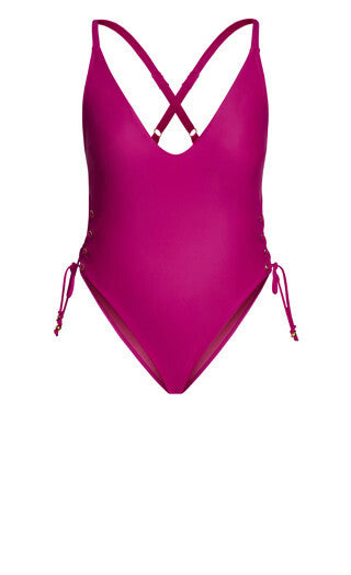 CITY CHIC Hot Pink Swimwear / Bathers / 1 pce - sizes S, M, L - RRP $99.95