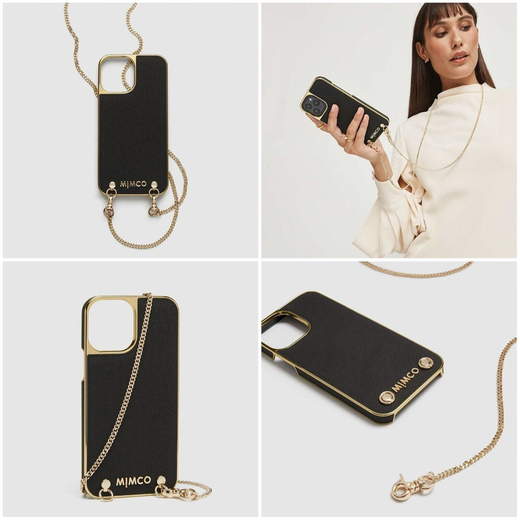 MIMCO Classico Cross Body IPHONE 12 & 12 PRO - Black - RRP $129 - 100% Genuine