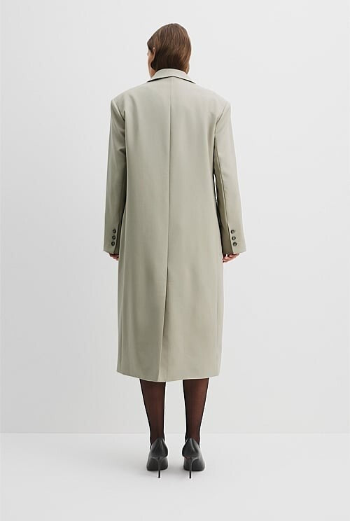 COUNTRY ROAD Longline Suit Coat - Pistachio - size 14 - RRP  $549.00