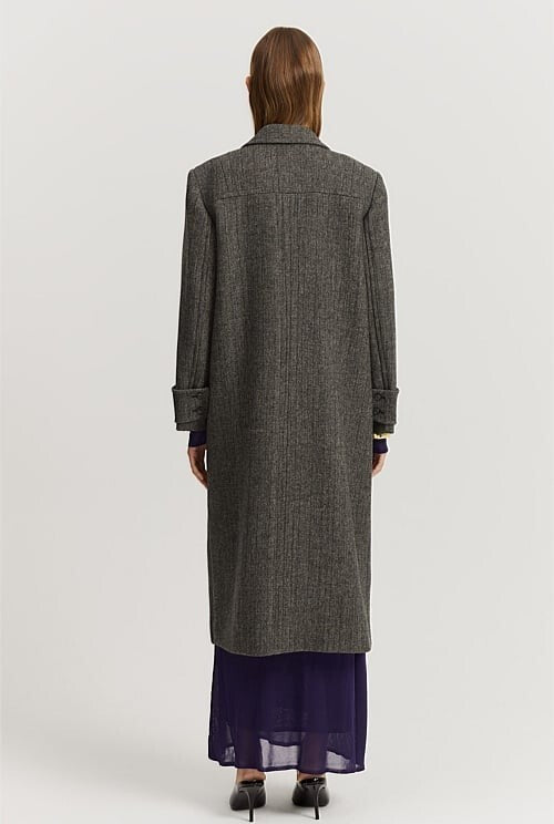 COUNTRY ROAD Herringbone Coat - size L - XL - RRP  $599.00