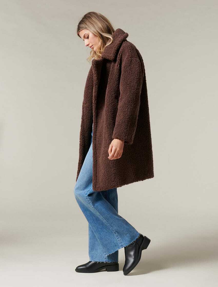 FOREVER NEW Bella Petite Borg Teddy Coat - sizes 12 & 14 - RRP $169.99