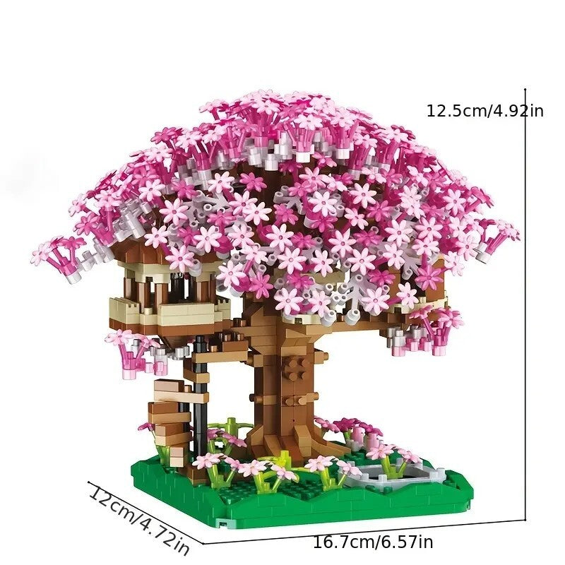 CHERRY BLOSSOM Bonsai Tree Building Kit Blocks- 2008 pieces