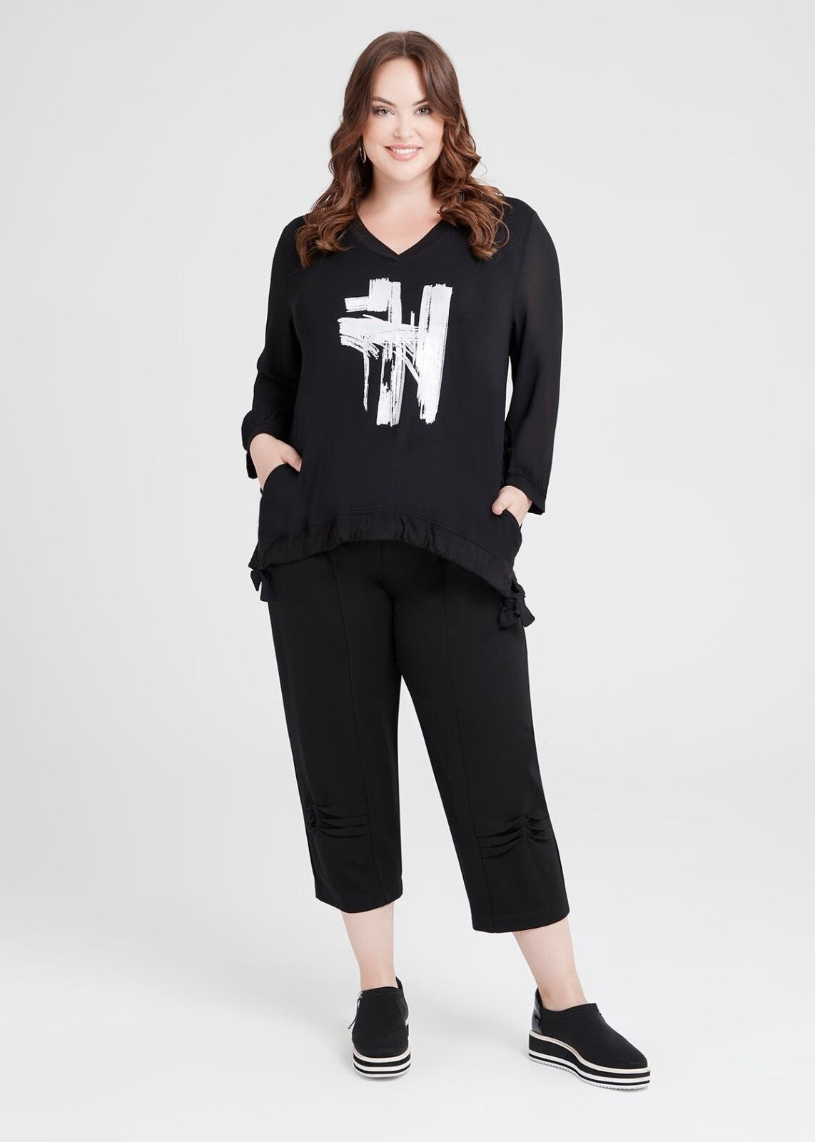 TAKING SHAPE Natural Statement Tie Top -sizes M (18-20) & L (20-22) -RRP $129.95