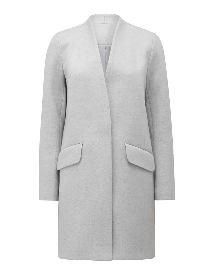 FOREVER NEW Alison Cocoon Coat - Grey - size 16 - RRP  $149.99