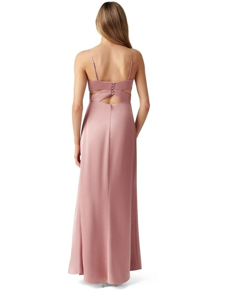 FOREVER NEW Carley Strappy Wrap Maxi Dress -Powdered Rose - size 10 -RRP $189.99